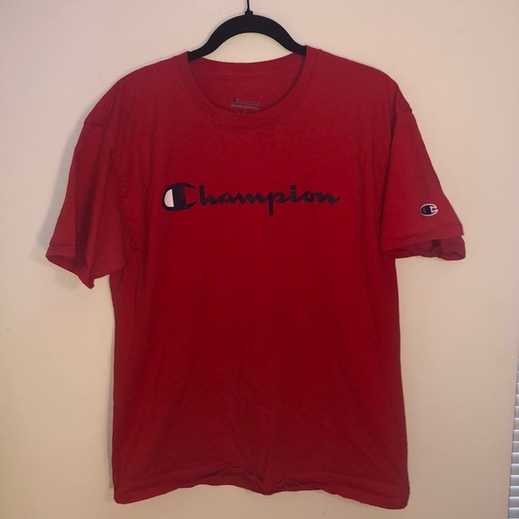 champion red white and blue shirt